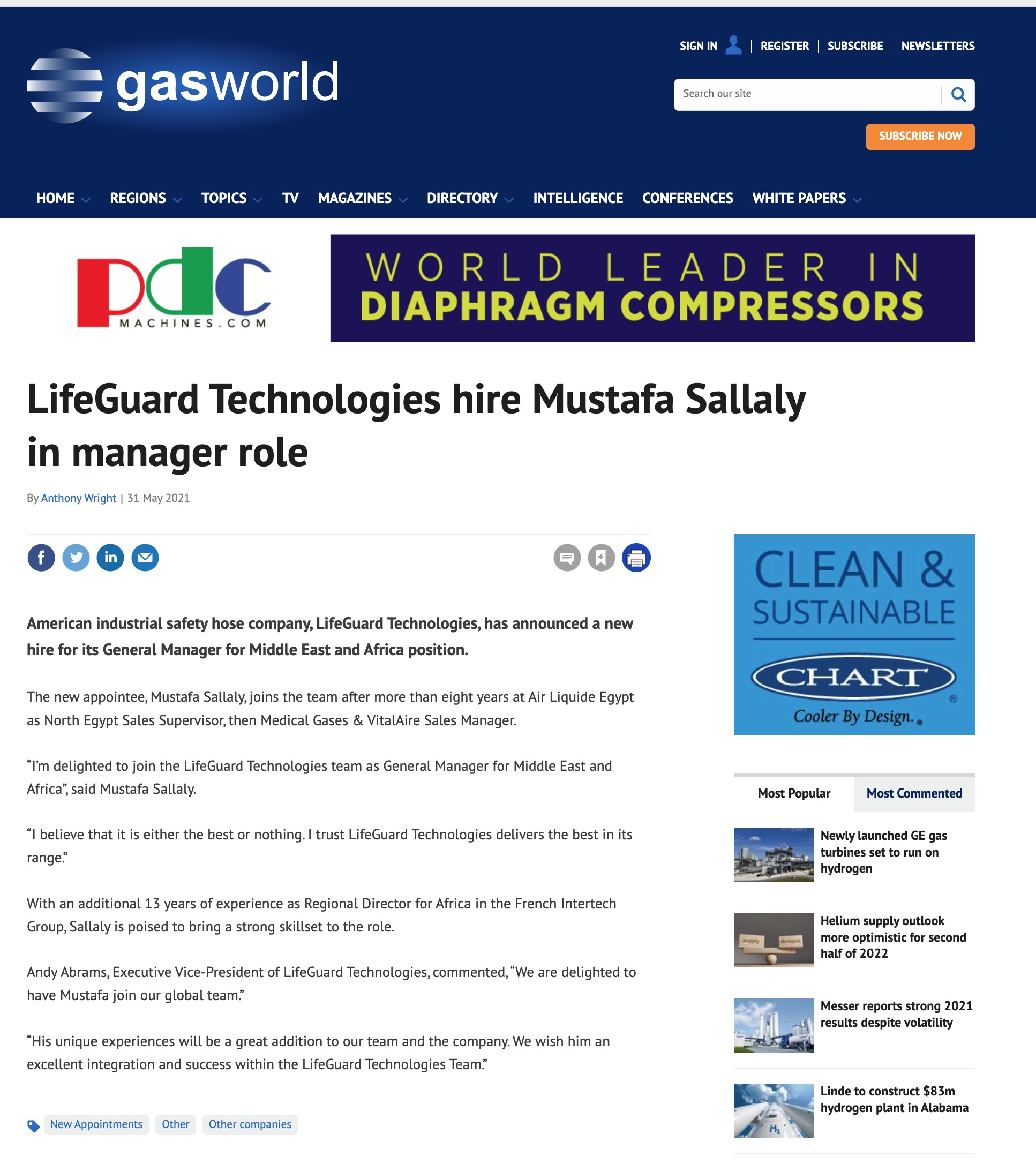 LifeGuard Technologies hire Mustafa Sallaly in manager role