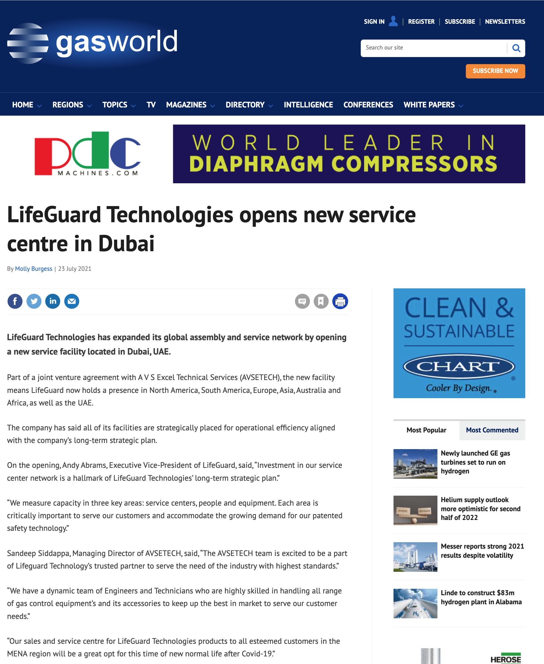 LifeGuard Technologies opens new service centre in Dubai